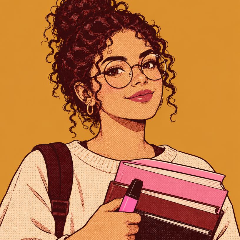 Retrato ilustrado de Bia