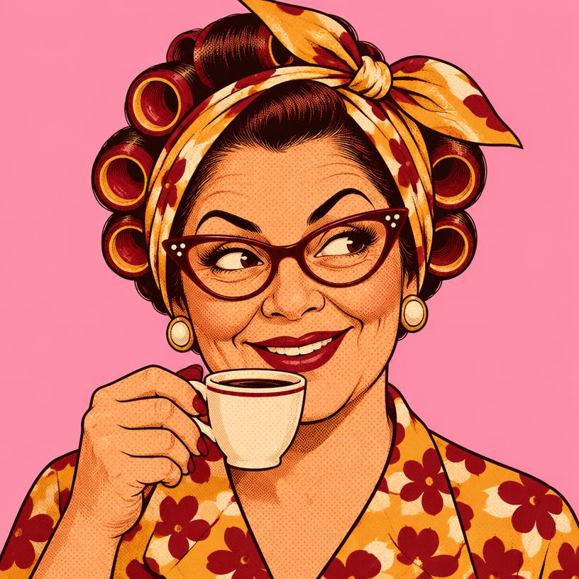 Retrato ilustrado de Tia Cida